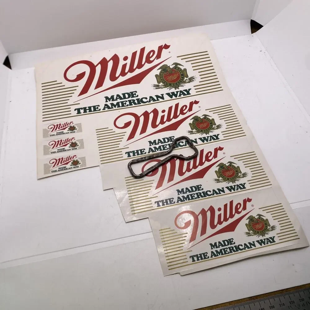 Vintage Miller High Life Beer Bottle Opener And Stickers